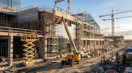 Arbeitsb�hne auf Baustelle